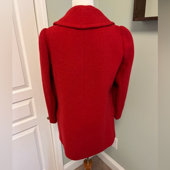 Stunning Vintage Berroco Red Winter Holiday Christmas Coat Size Medium - Picture 5 of 10